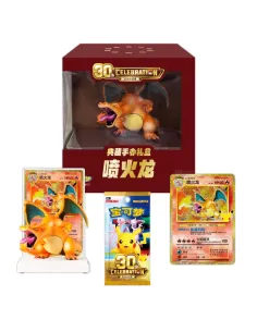 Coffret Collector Dracaufeu (Charizard) - Figurine 30th Celebration Pokémon Chinois Simplifié - Nippon TCG - Précommandes
